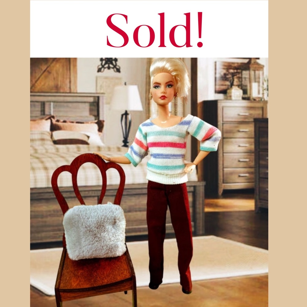 SOLD Custom Barbie/Poppy Parker 3/4 sleeve Sweater and bootcut trousers